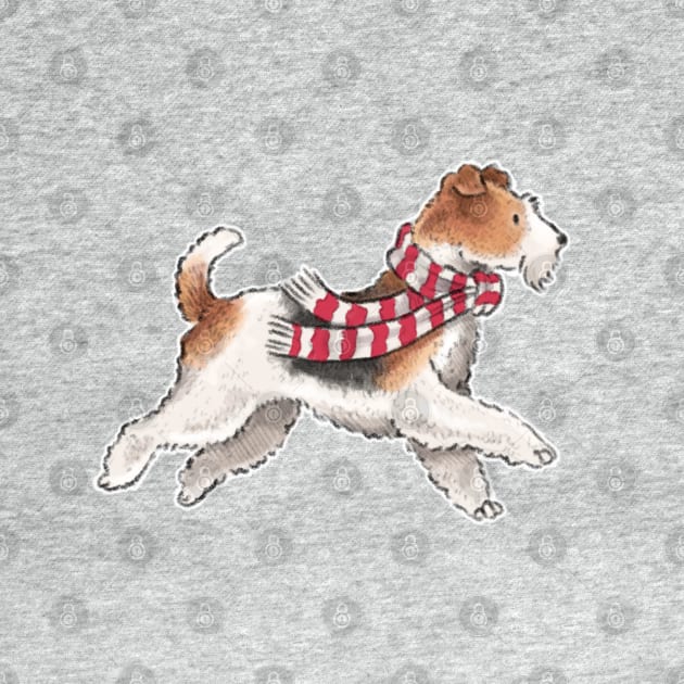 Wire Haired Fox Terrier Dog by Elspeth Rose Design